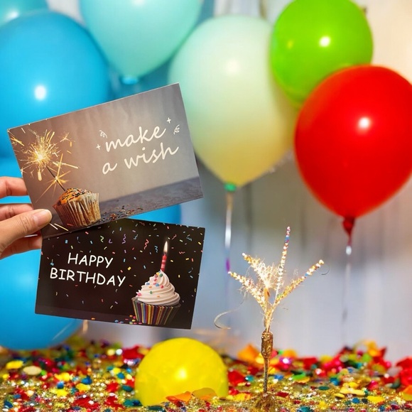 2 Pcs Birthday Greeting Cards with Envelopes Blessing Messages 🎁🎊🎉 - Picture 5 of 5